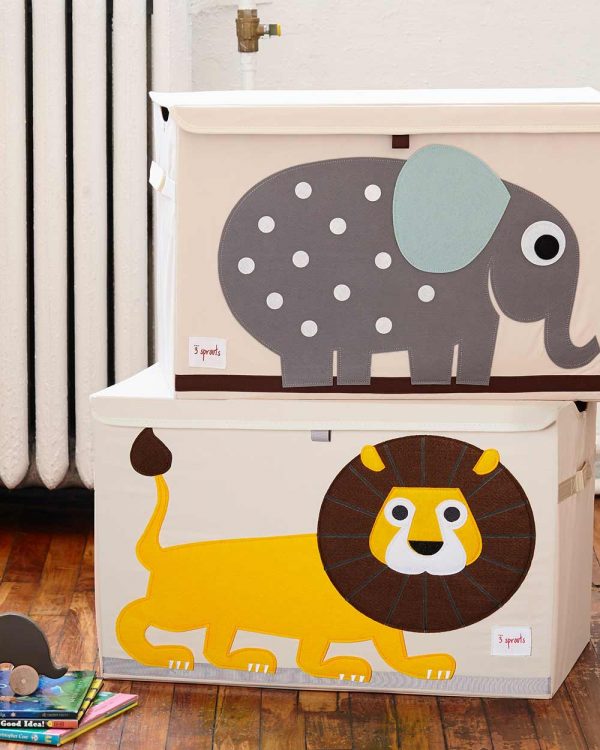 Praticantemamma store shopping online per mamme e bambini - Baule Portagiochi elefante- leone -3 Sprouts