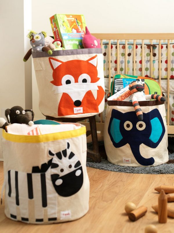 Praticantemamma store shopping online per mamme e bambini - Cesto portatutto zebra elefante volpe- 3 Sprouts - 3S-