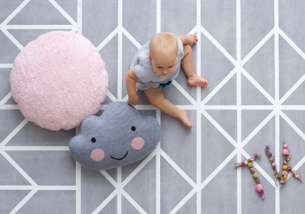 Praticantemamma store shopping online per mamme e bambini - Prettier Playmats- Tappeto Gioco - Nordic Grigio 120x180 cm Toddlekind Bearb_0903