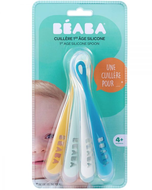 Set 4 cucchiai in silicone da Apprendimento Drizzle - Béaba-praticante mamma shop-0B-913413_6