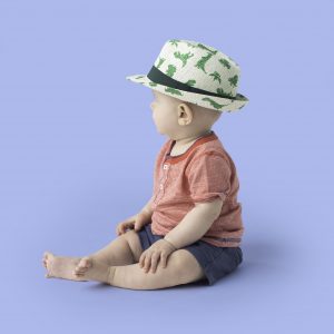 Praticantemamma store shopping online per mamme e bambini, Cappello estivo modello Fedora- Dinosauri, FlapJackKids, 873874008546