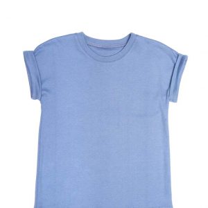 Praticantemamma store shopping online per mamme e bambini, T-Shirt Azzurra in Cotone Gots- Wooly Organic, 475202157190