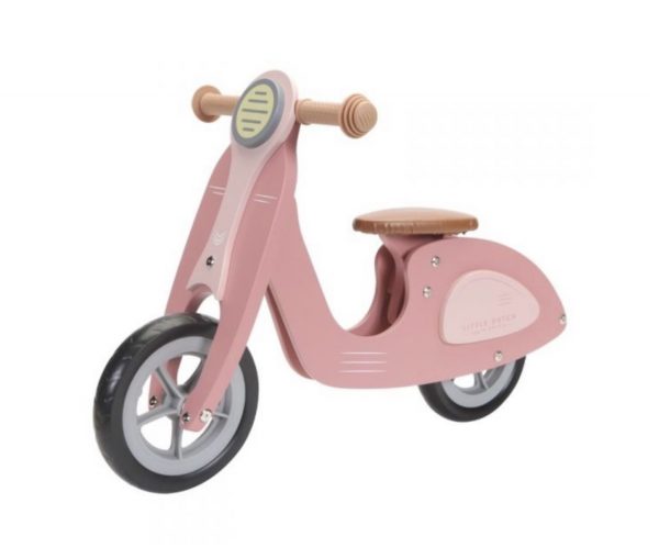Praticantemamma store shopping online per mamme e bambini, Wooden Scooter Hout Pink- Little Dutch, LD0001