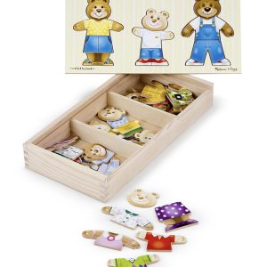 Praticantemamma store shopping online per mamme e bambini, Puzzle in legno Vestiamo gli Orsetti- Melissa and Doug, 0000772137706